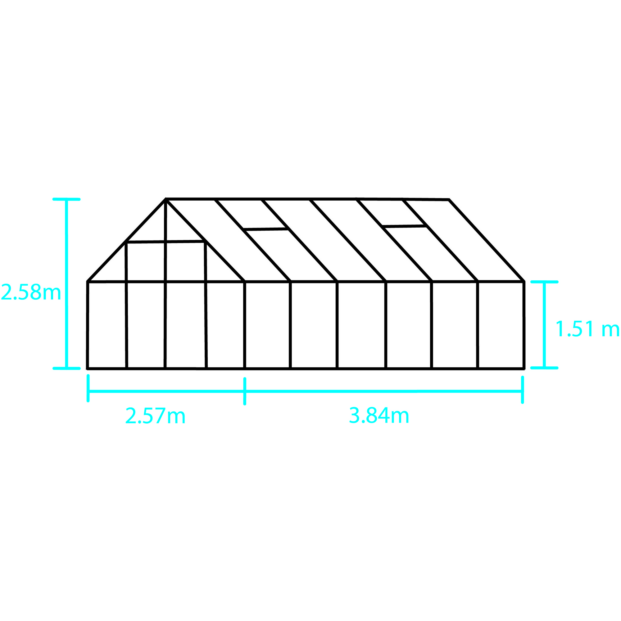 Halls Gewächshaus 'Magnum 128' 9,9 m²,...