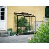 Anlehngewächshaus 'Altan 3' 69 x 194 cm mit 3 mm Blankglas schwarz