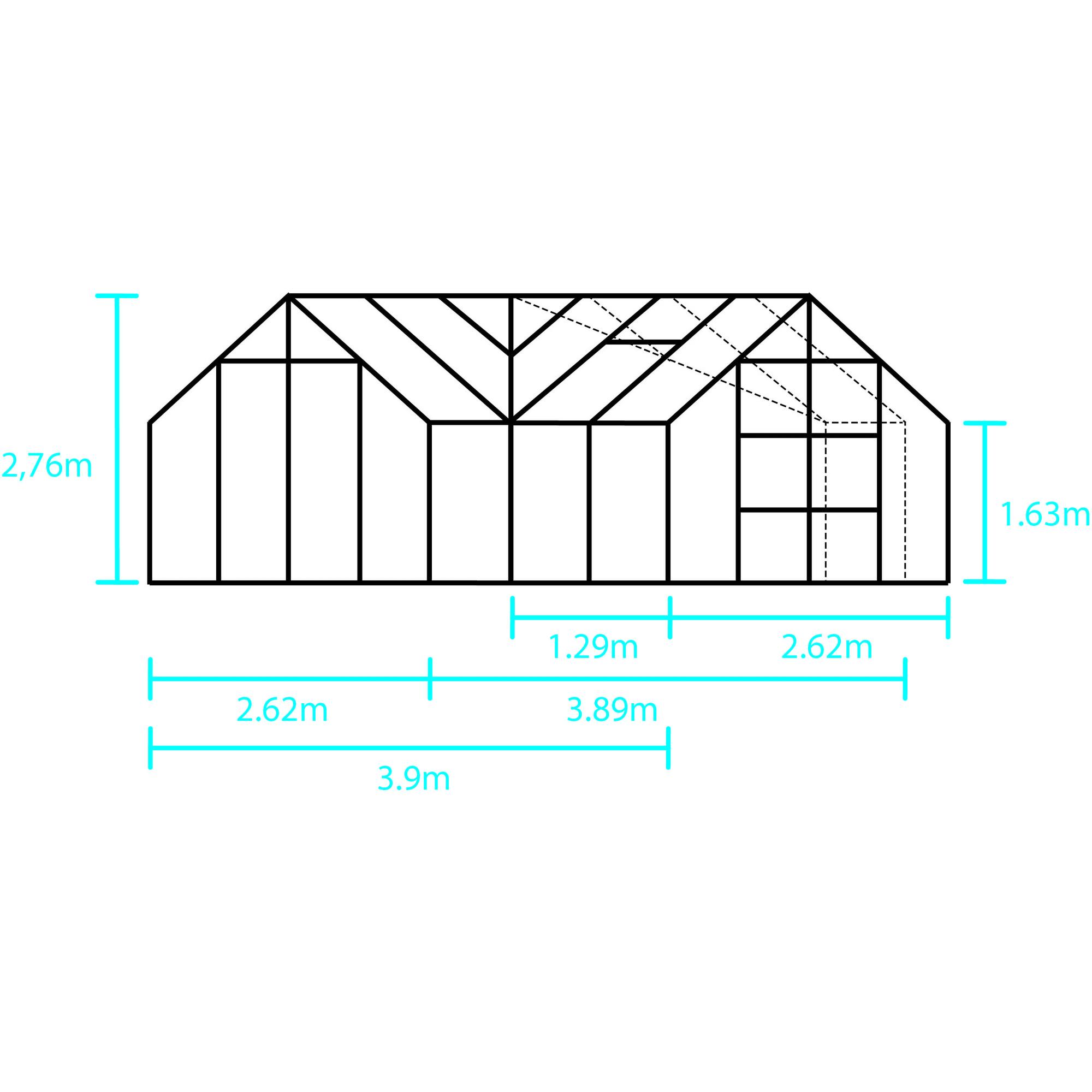 Halls Gewächshaus 'Garden Room' 12,9m²...