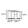 Anlehngewächshaus 'Qube Lean-to 26' 65 x 189 cm mit 3 mm Sicherheitsglas schwarz