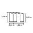 Anlehngewächshaus 'Qube Lean-to 26' 65 x 189 cm mit 3 mm Sicherheitsglas schwarz