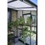 Anlehngewächshaus 'Qube Lean-to 68' 188 x 251 cm mit 3 mm Sicherheitsglas schwarz