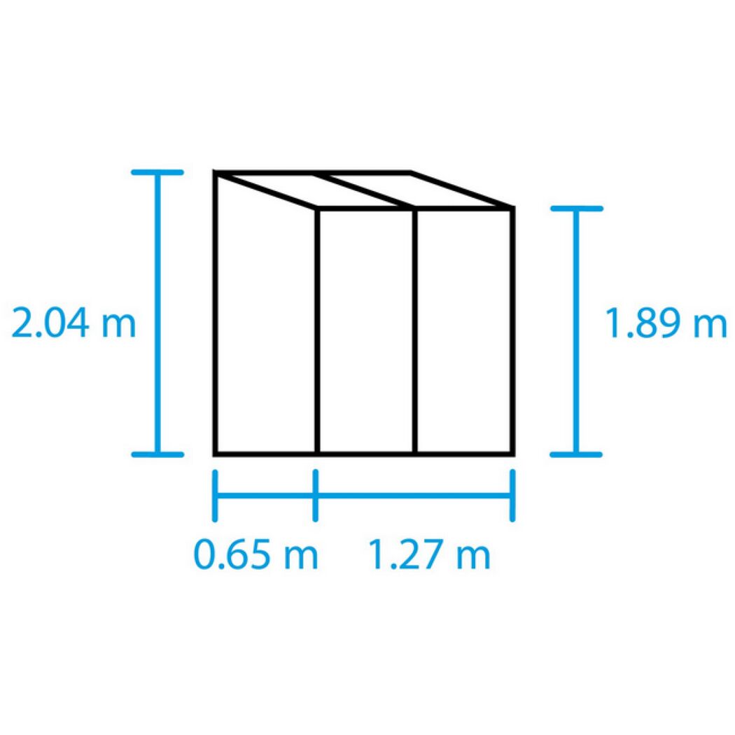 Fundament für 'Qube Lean-To 24' 0,8 m² Gewächshaus