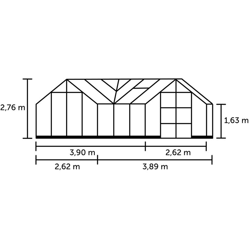 Zeichnung Gewächshaus GWH Garden Room grün