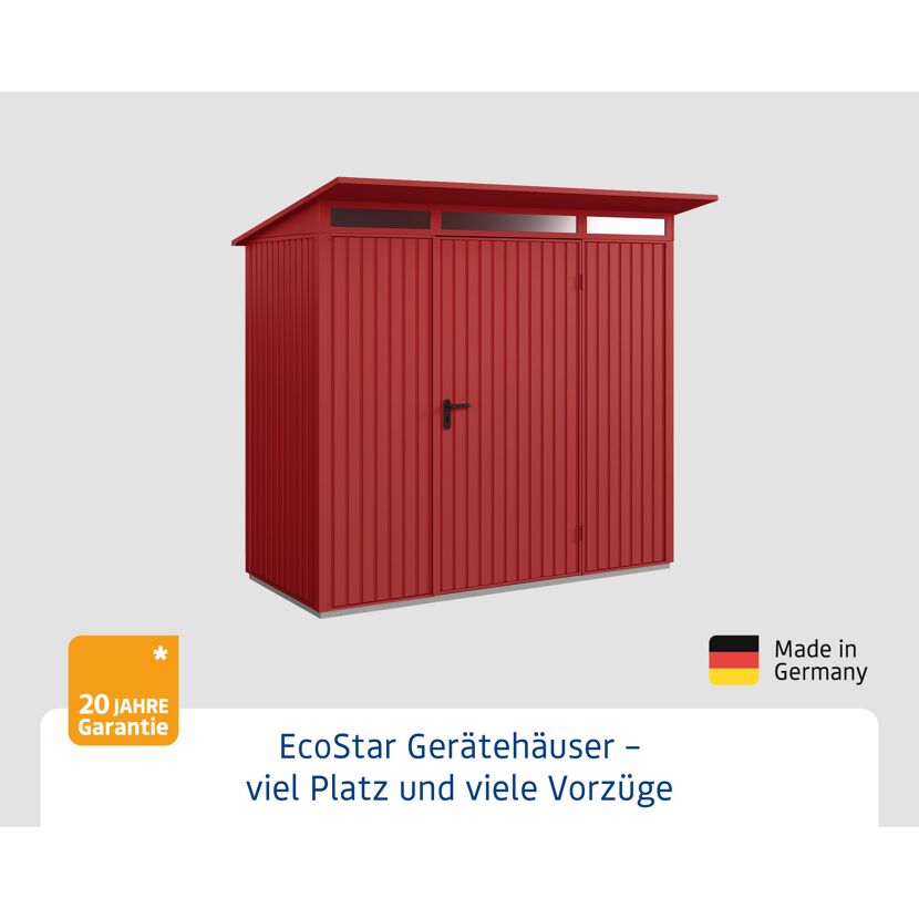 EcoStar Gerätehaus in Purpurrot