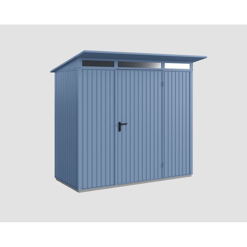 Blaues Metall-Gartenhaus Ecostar GH