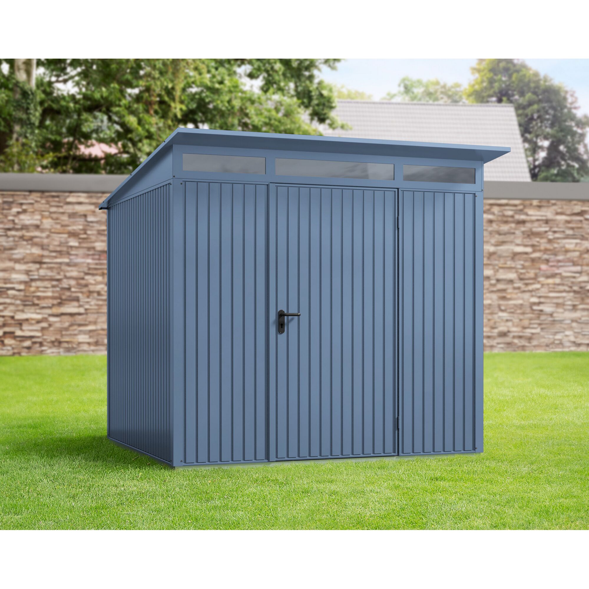 Gerätehaus Ecostar taubenblau