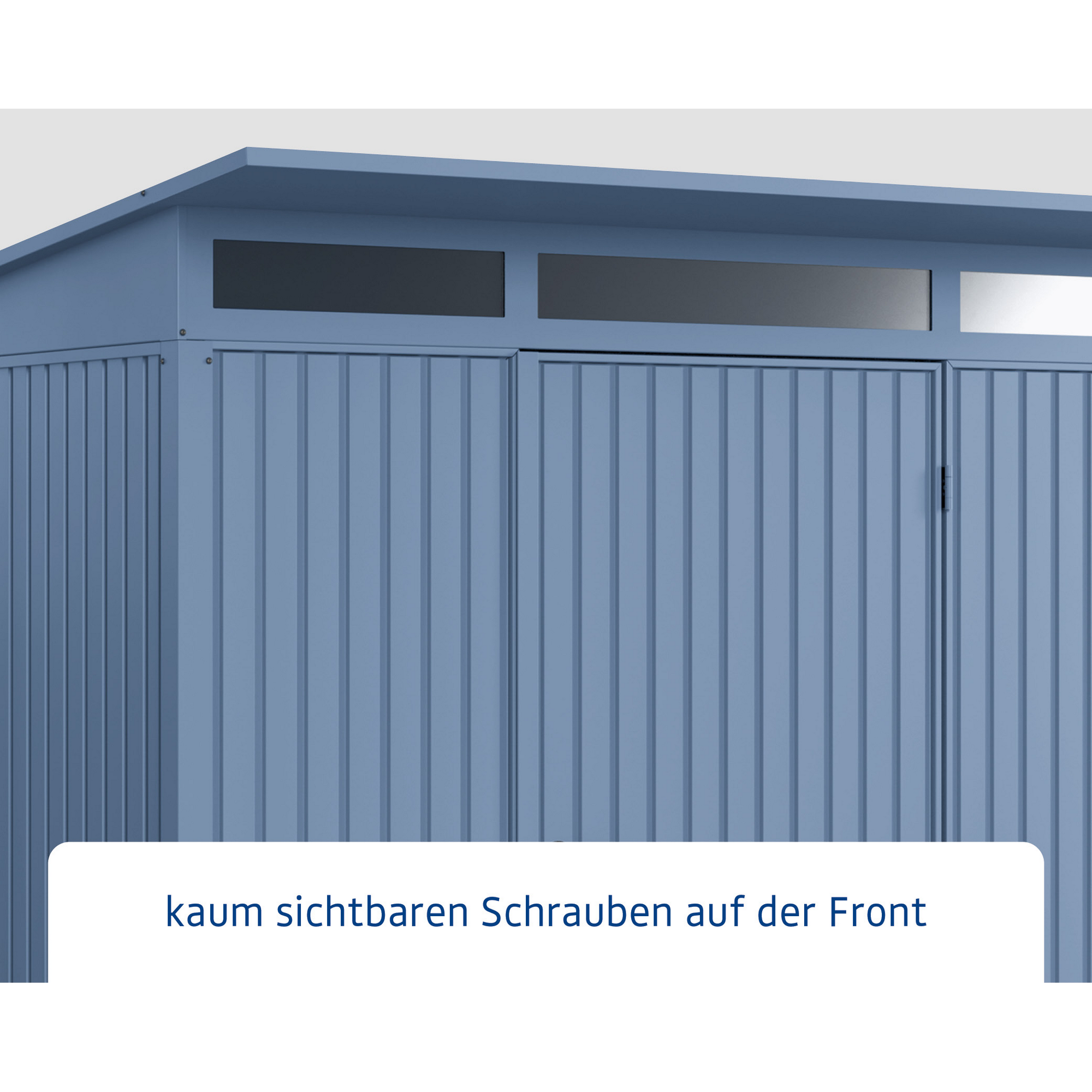 Gerätehaus 'Trend-P Typ 2' taubenblau 238 x 238 cm, mit Doppeltür + product picture