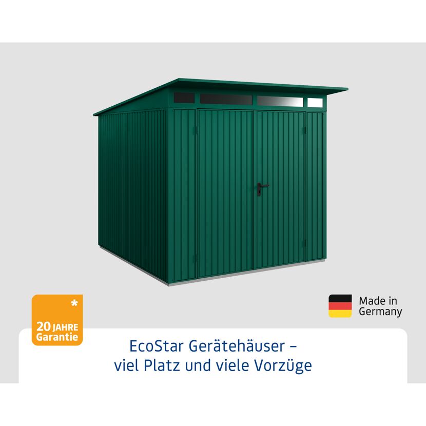 EcoStar Gerätehäuser in moosgrün
