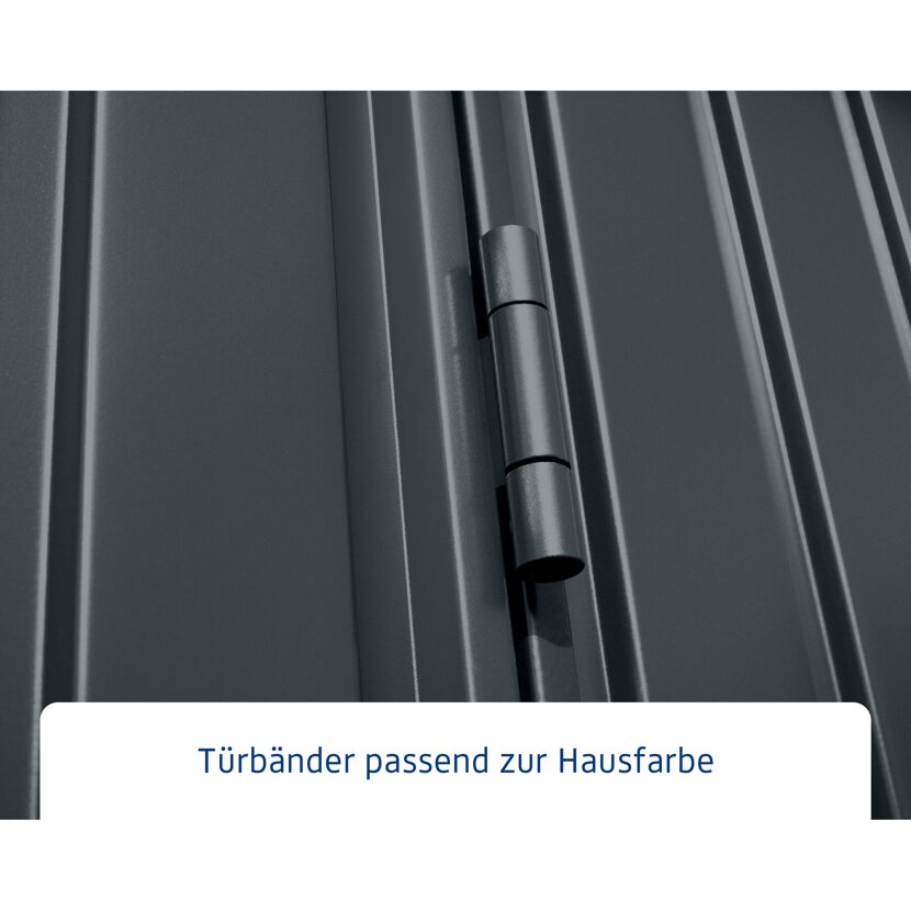 Nahaufnahme eines dunkelgrauen Türbands