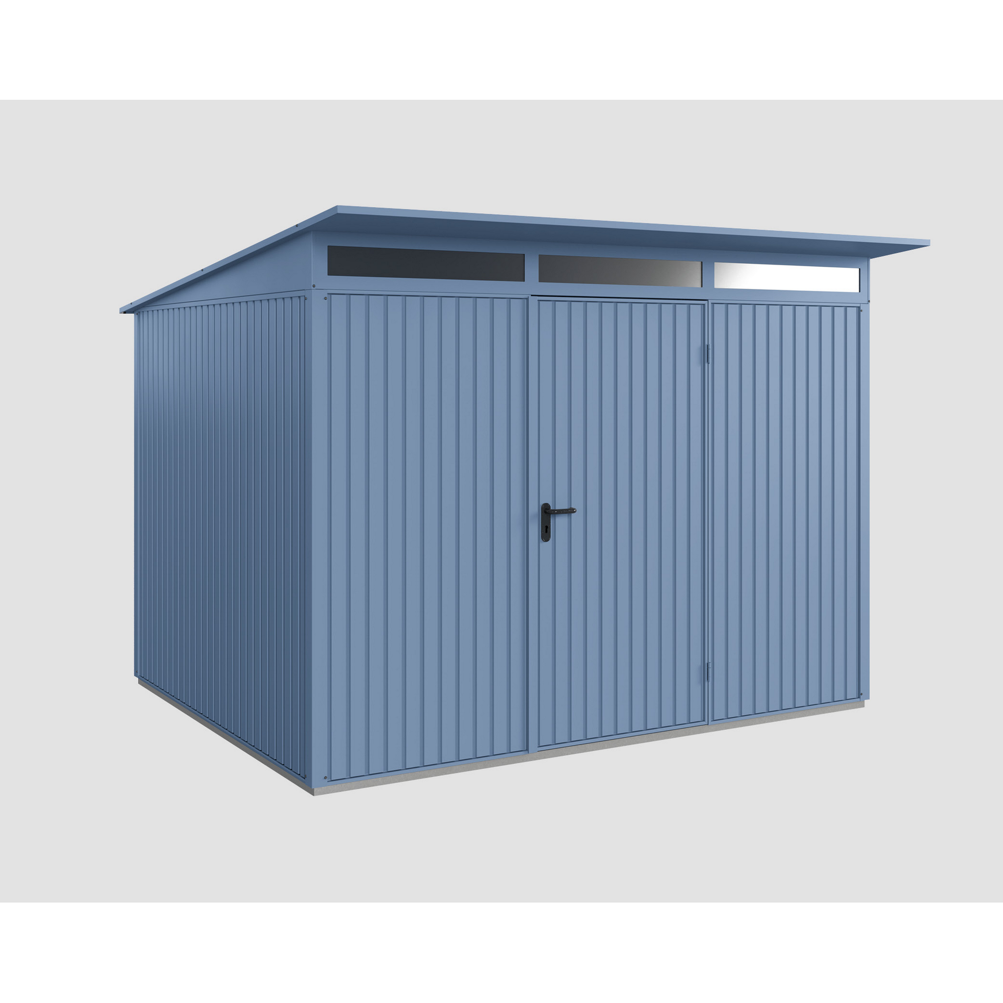 Gerätehaus 'Trend-P Typ 3' taubenblau 302,8 x 238 cm, mit Einzeltür + product picture