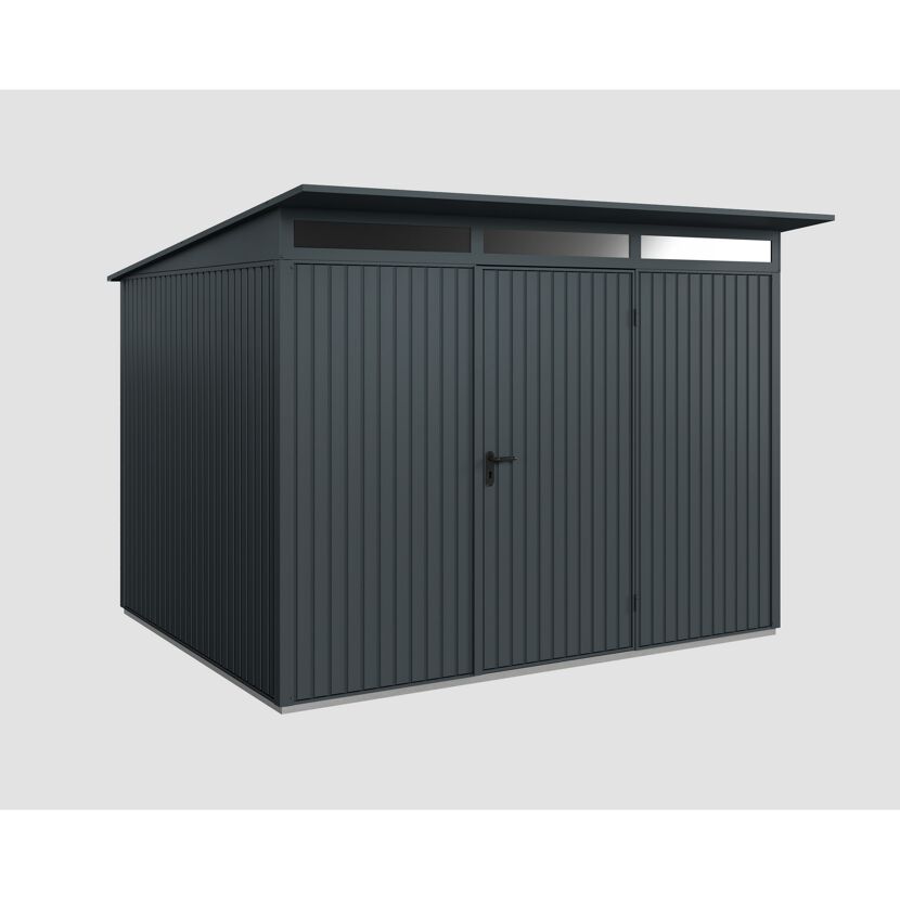Anthrazitfarbenes Gerätehaus Ecostar GH