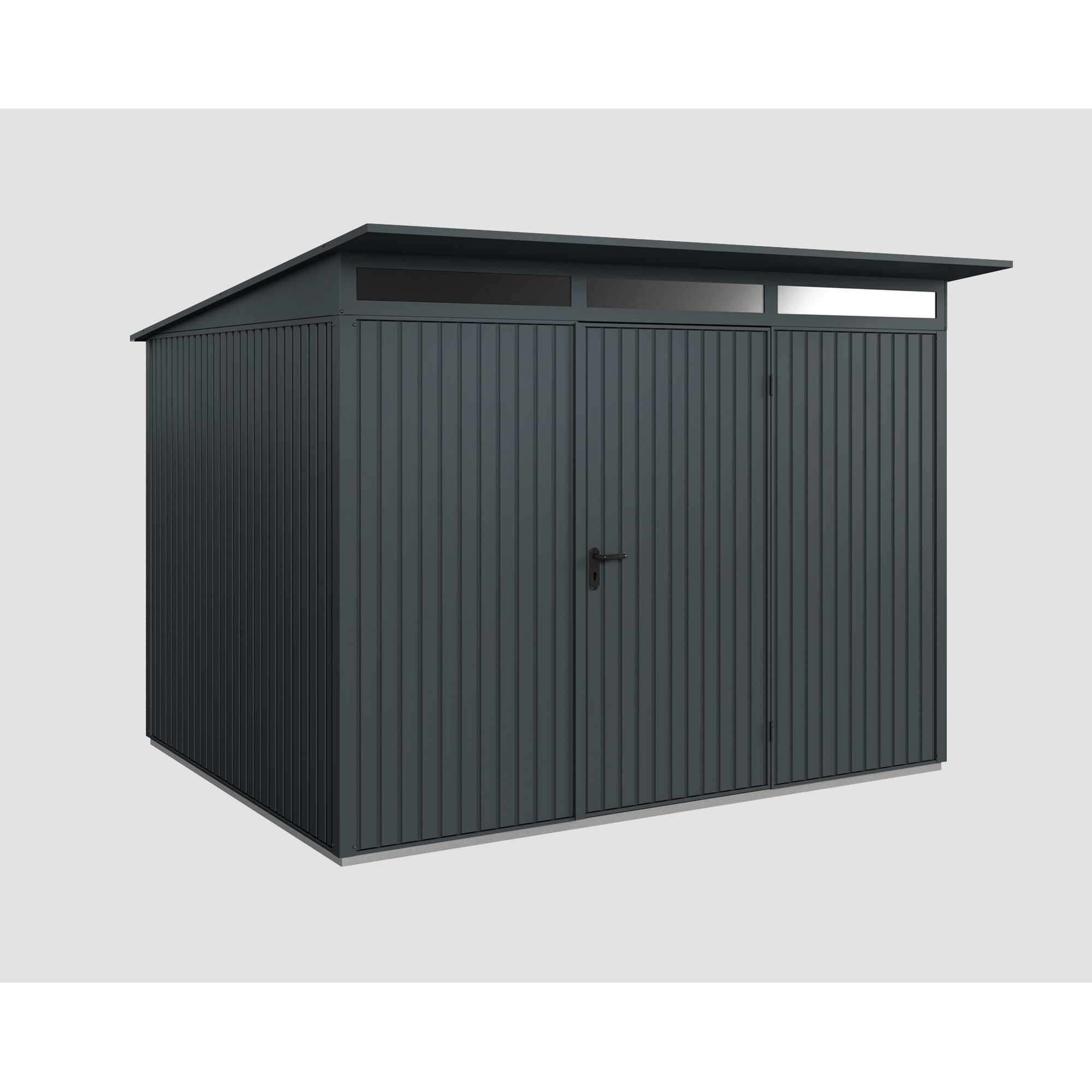 Anthrazitfarbenes Gerätehaus Ecostar GH