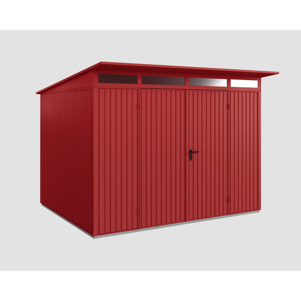 Rotes Metall-Gerätehaus Ecostar GH