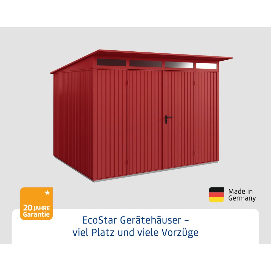 EcoStar Gerätehaus purpurrot