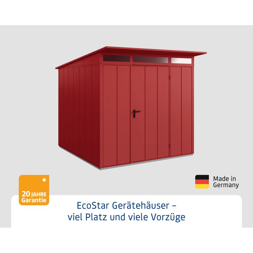 EcoStar Gerätehaus in Rot