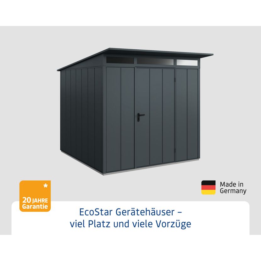 Anthrazitfarbenes EcoStar Gerätehaus