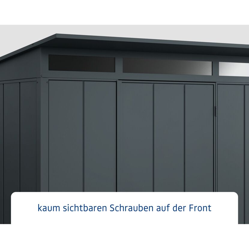 Anthrazitfarbenes Gerätehaus Ecostar GH