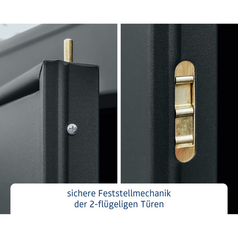 Gerätehaus 'Elegant-P Typ 2' anthrazitgrau 238 x 238 cm, mit Einzeltür