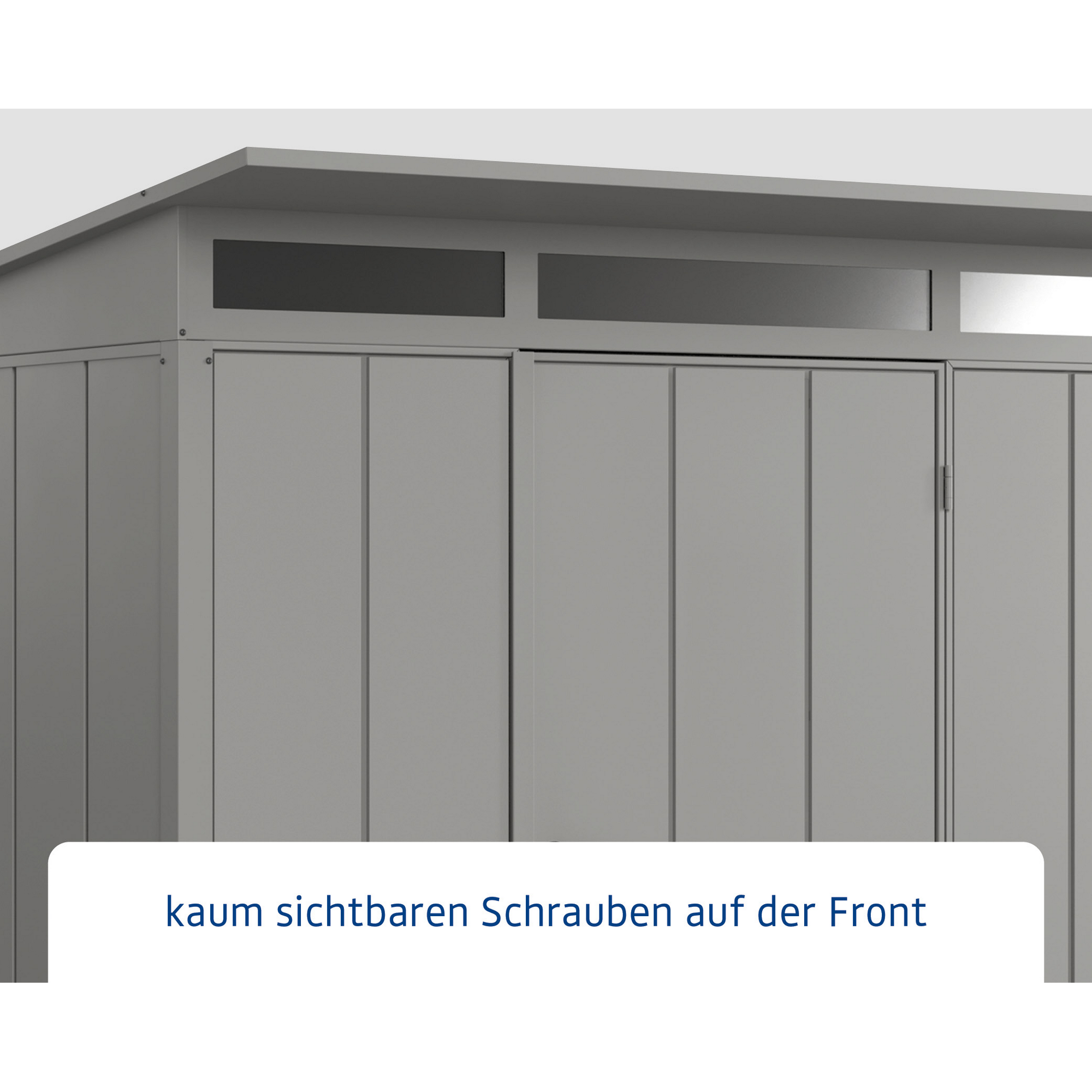 Gerätehaus 'Elegant-P Typ 2' graualuminium 238 x 238 cm, mit Einzeltür