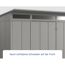 Graues Gerätehaus Ecostar mit kaum sichtbaren Schrauben.