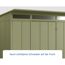 Grünes Gartenhaus Ecostar GH mit kaum sichtbaren Schrauben