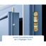 Verkleinertes Bild von Gerätehaus 'Elegant-P Typ 2' taubenblau 238 x 238 cm, mit Doppeltür