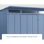 Anthrazitgraues Gerätehaus Ecostar GH, Detailansicht der kaum sichtbaren Schrauben