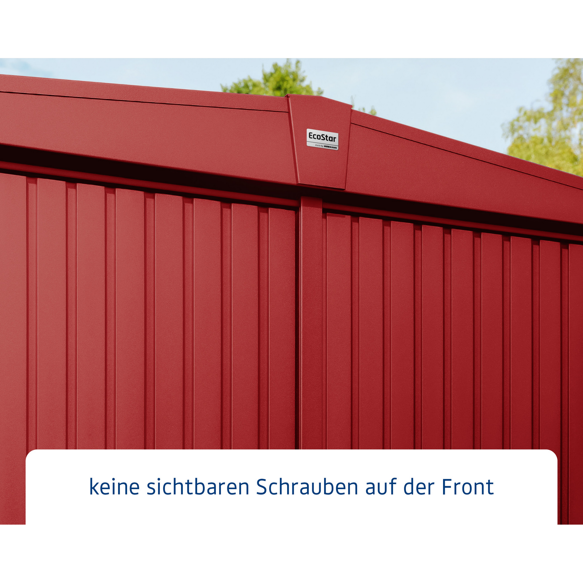 Gerätehaus 'Trend-S Typ 2' purpurrot 238 x 238 cm, mit Doppeltür + product picture