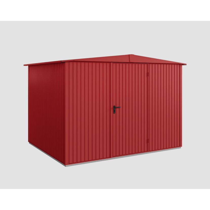 Rotes Metall-Gerätehaus Ecostar GH