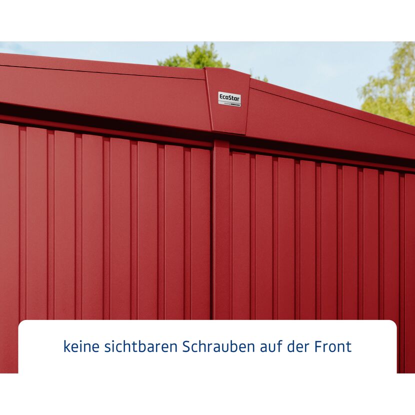 EcoStar Geräteschuppen in Purpurrot