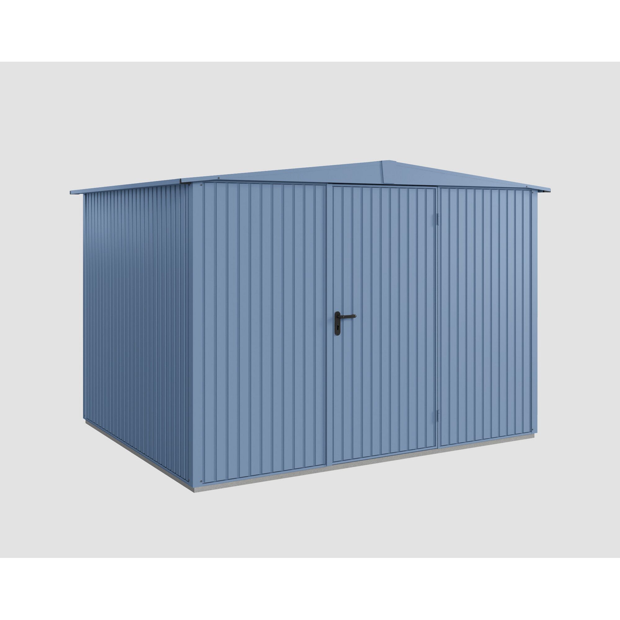 Blaues Metall-Gerätehaus Ecostar GH, Typ 3
