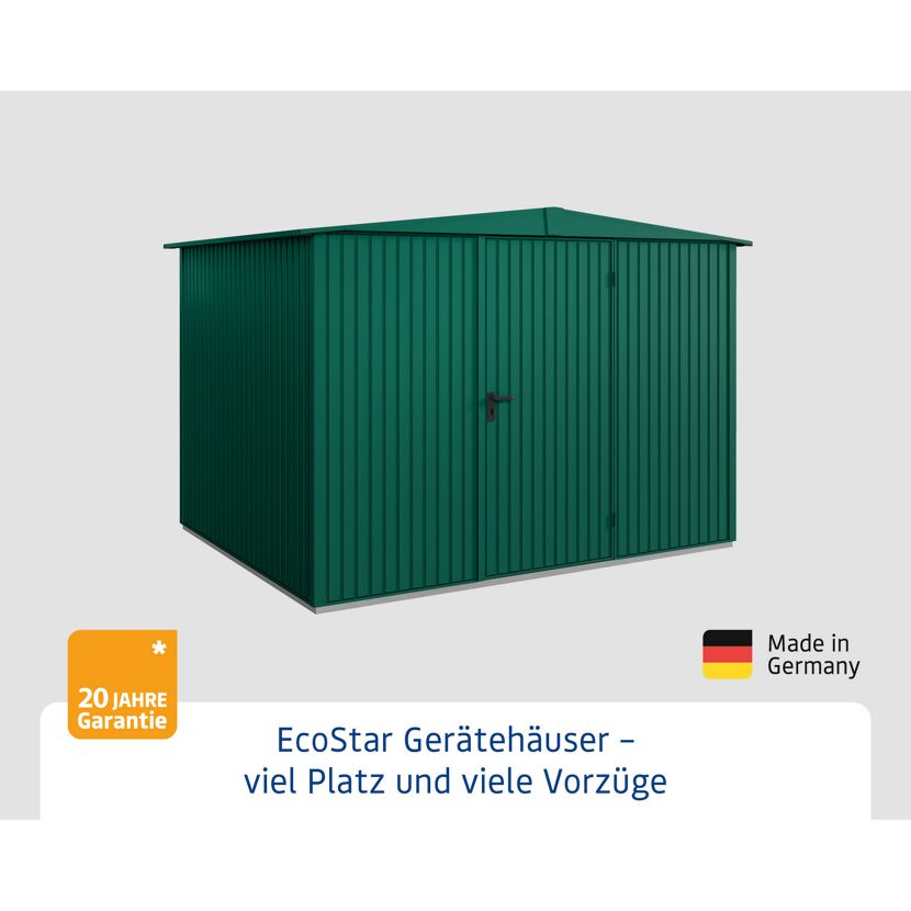 Grünes EcoStar Gerätehaus