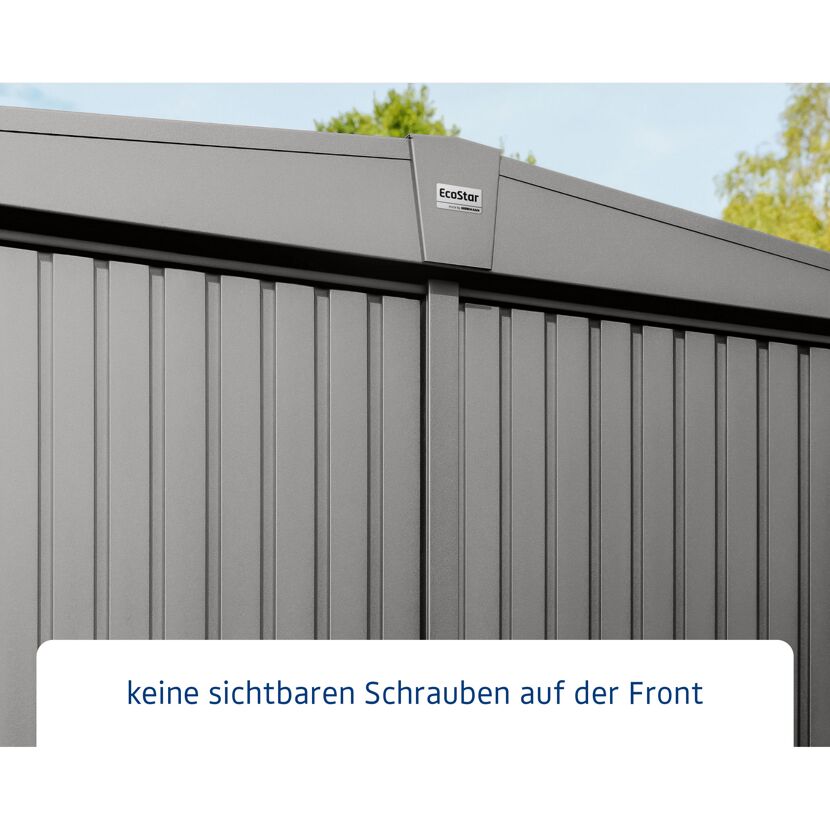 EcoStar Geräteschuppen, keine sichtbaren Schrauben