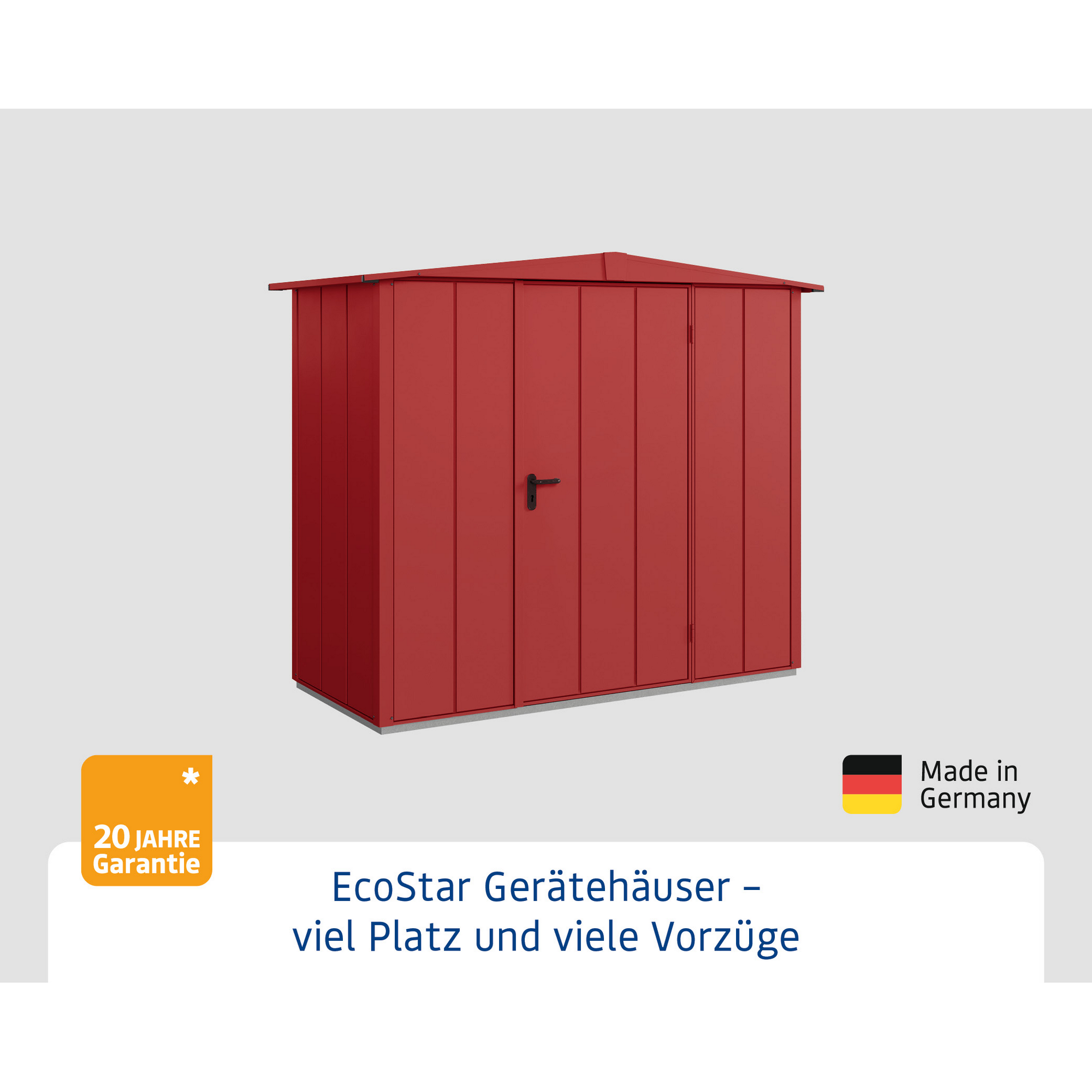 EcoStar Gerätehäuser in Purpurrot