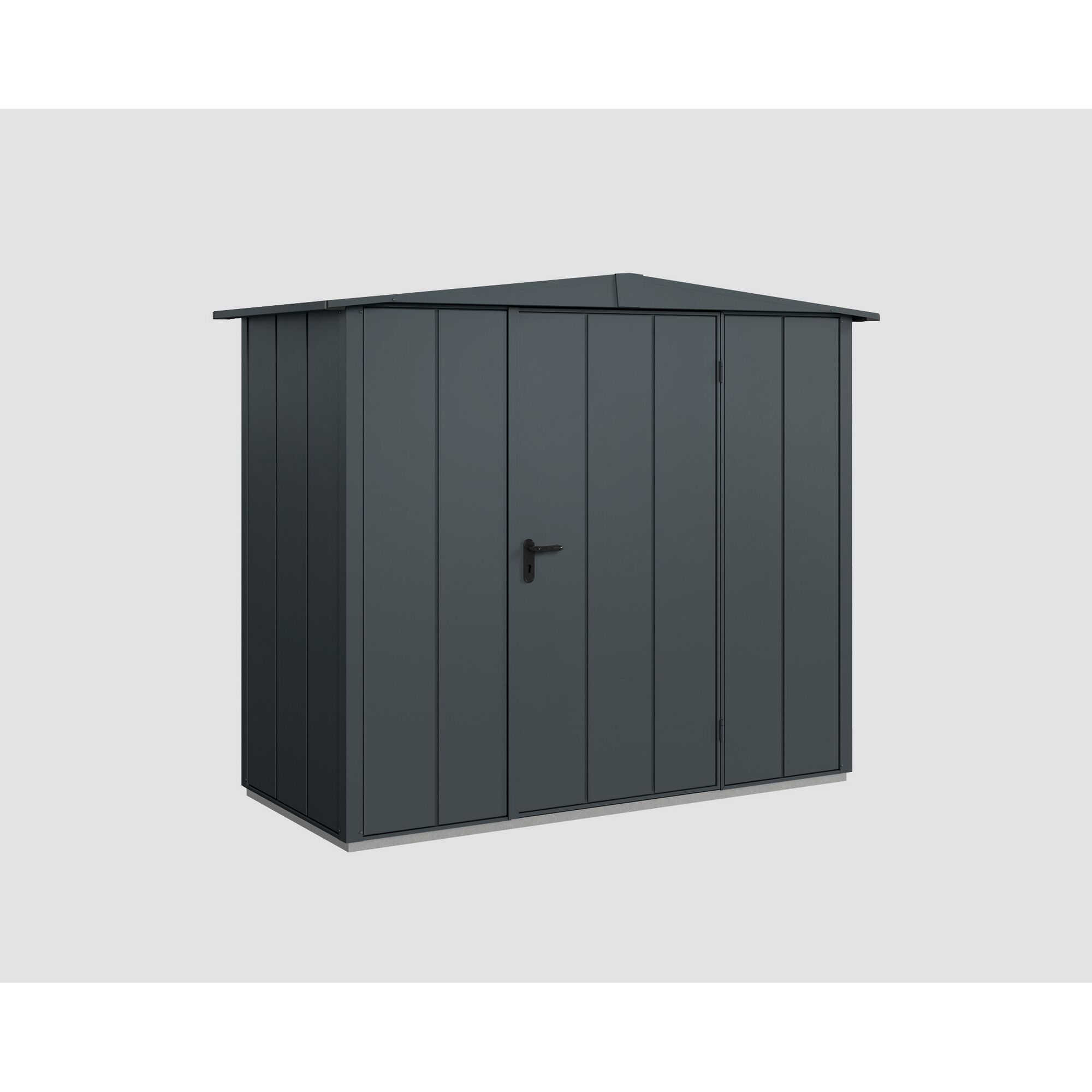 Anthrazitfarbenes Gerätehaus Ecostar GH