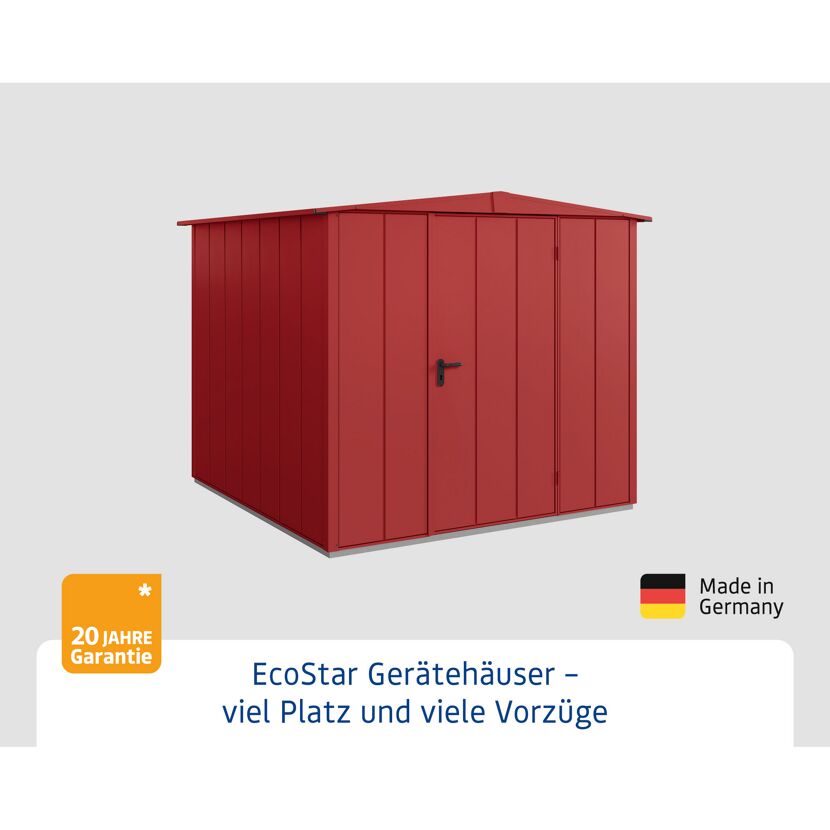EcoStar Gerätehaus in Purpurrot
