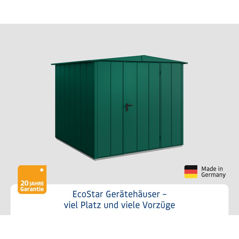 Grünes EcoStar Gerätehaus