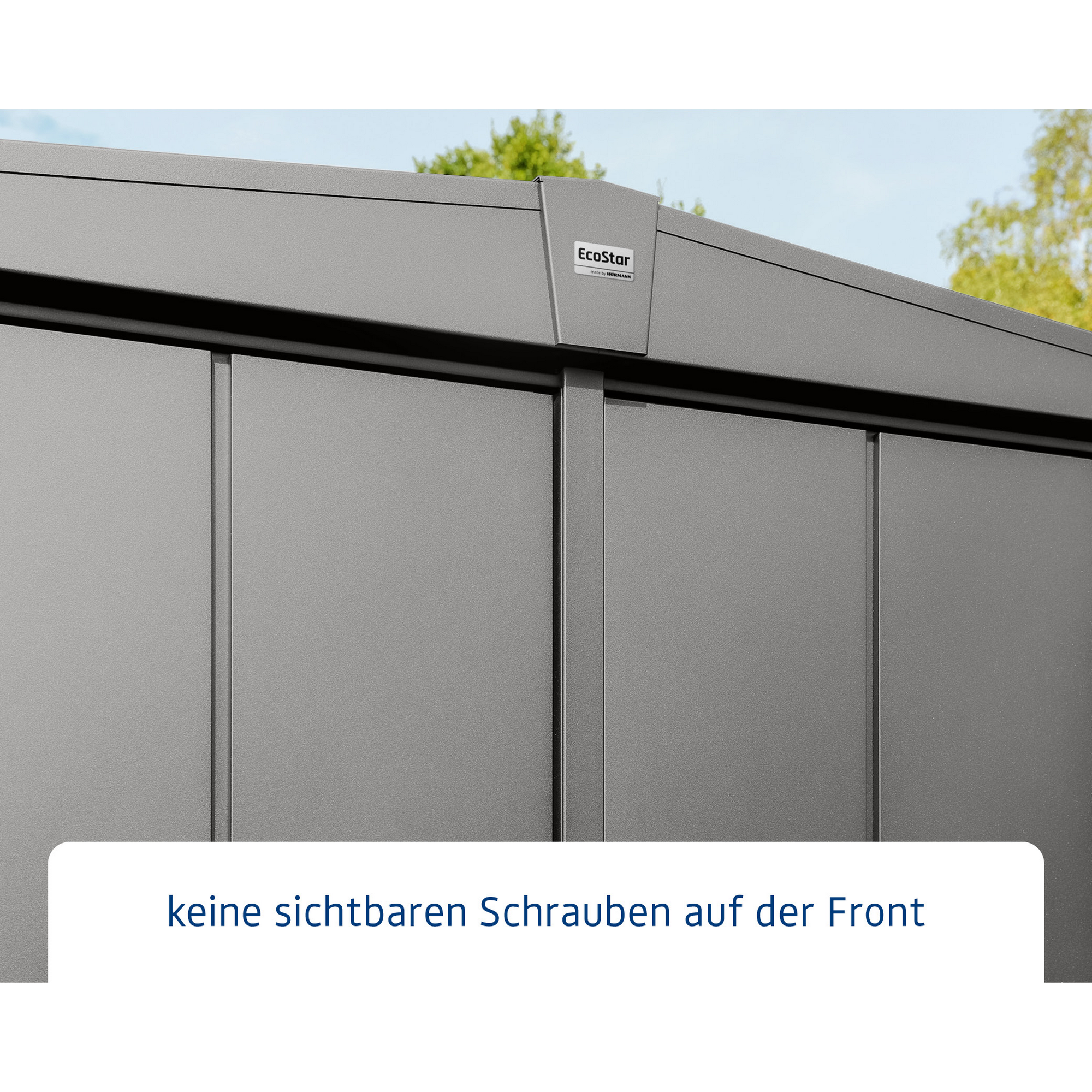Gerätehaus 'Elegant-S Typ 2' graualuminium 238 x 238 cm, mit Einzeltür