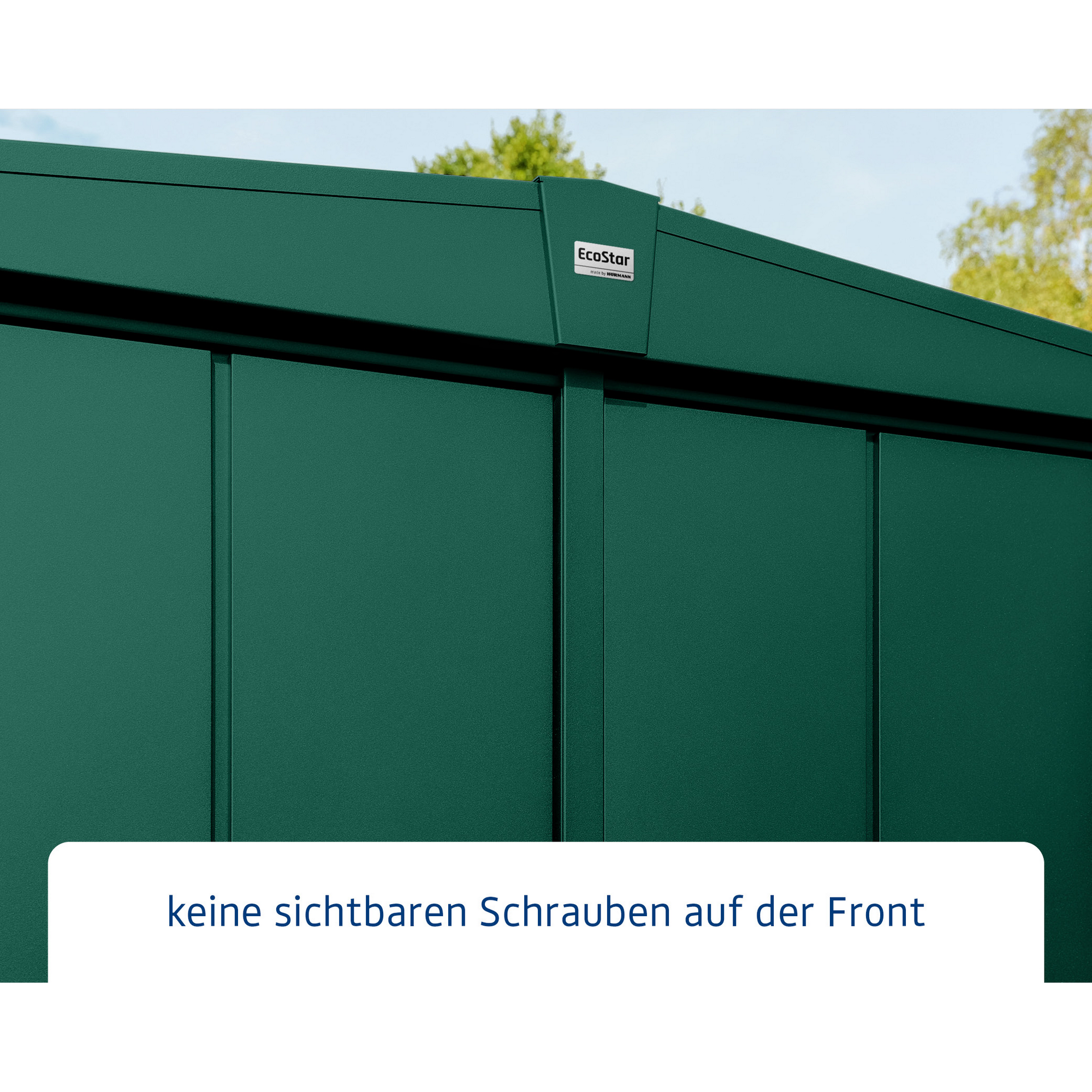 Gerätehaus 'Elegant-S Typ 3' moosgrün 302,8 x 238 cm, mit Einzeltür