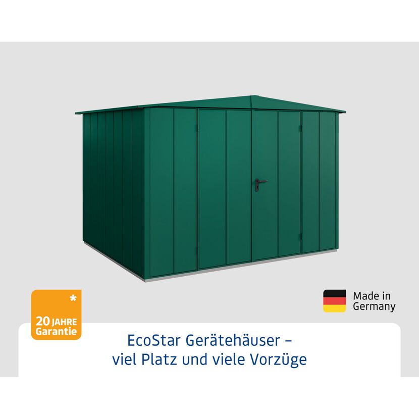 Grünes EcoStar Gerätehaus