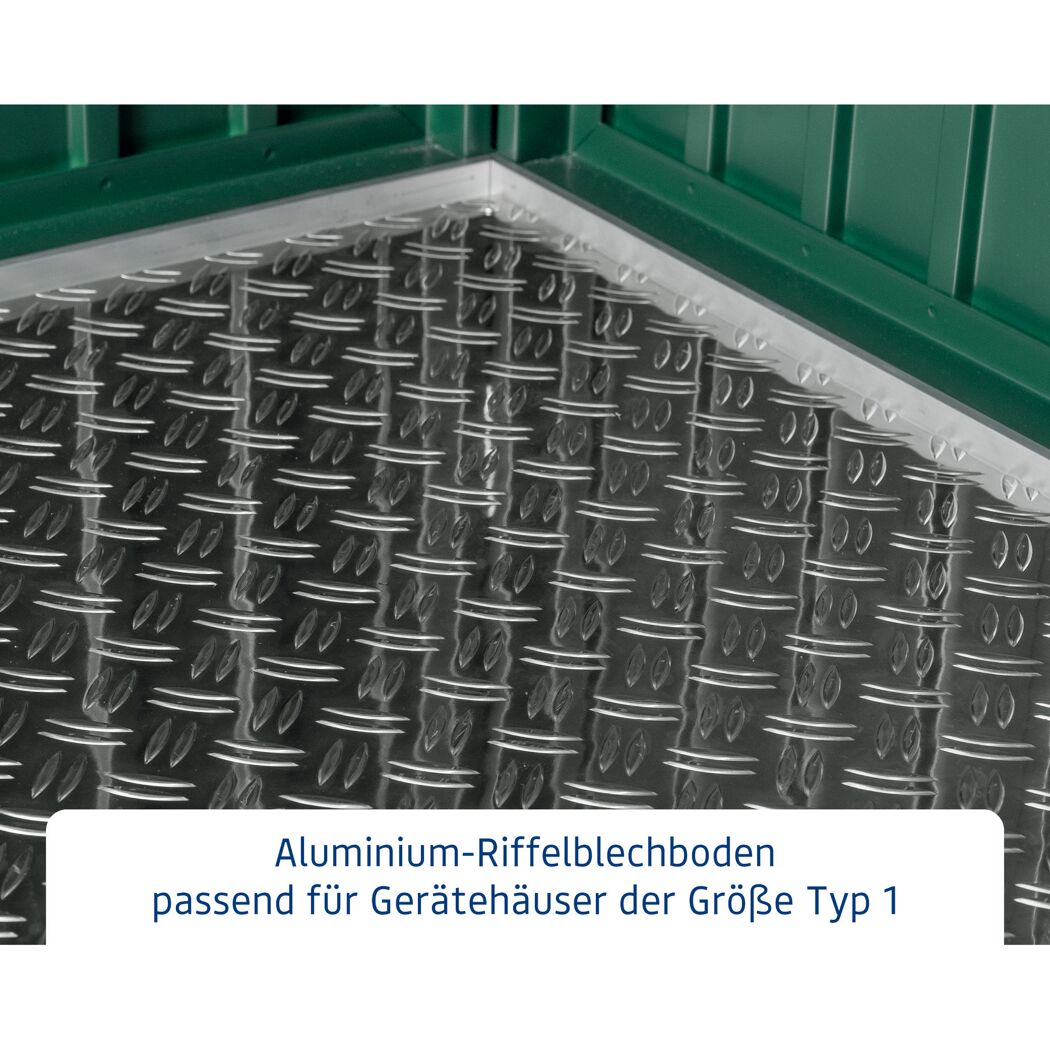 Gerätehaus Typ 1: Aluminium-Riffelblechboden