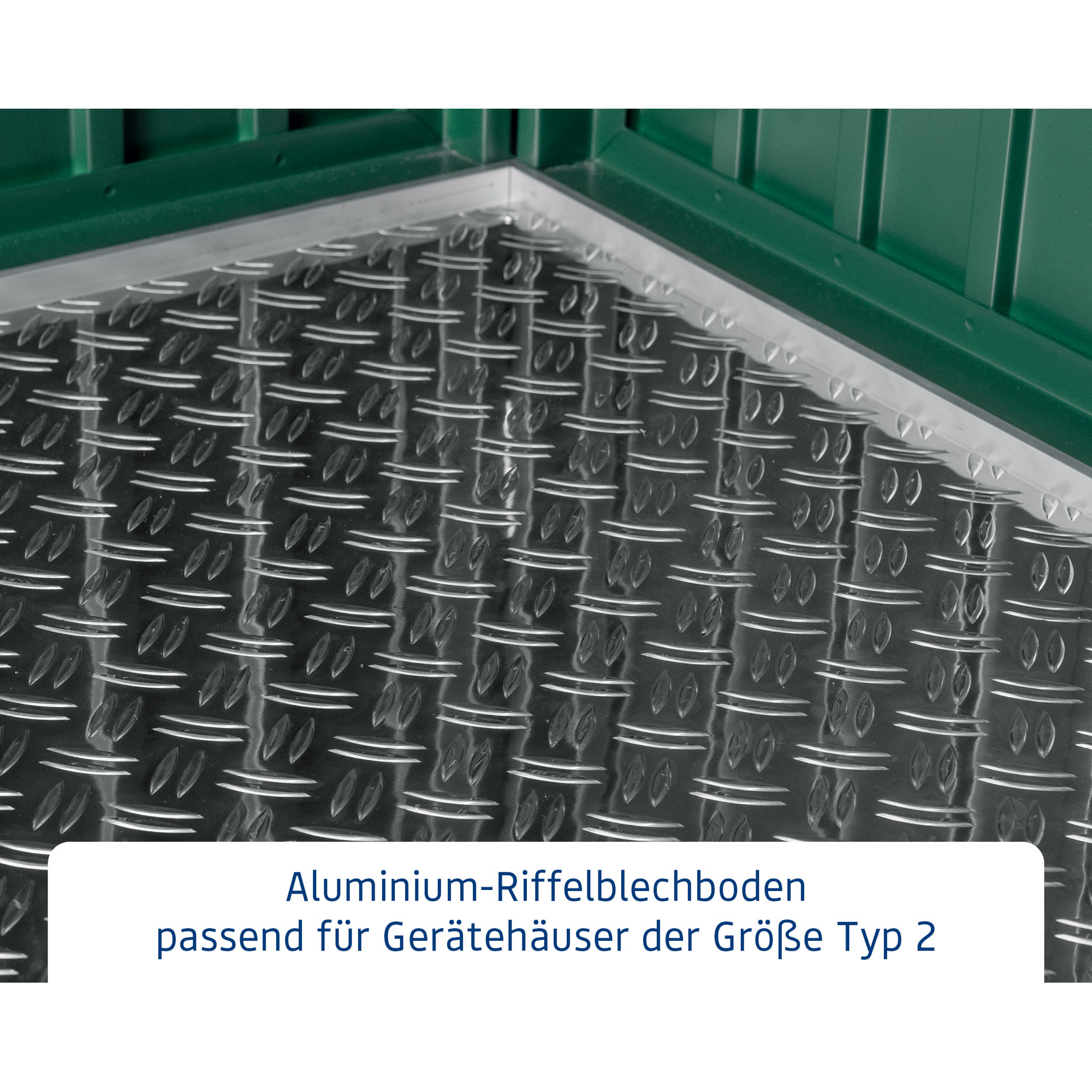 Riffelblech-Boden 'GH2 Typ2' Aluminium 225,7 x 225,7 x 0,5 cm
