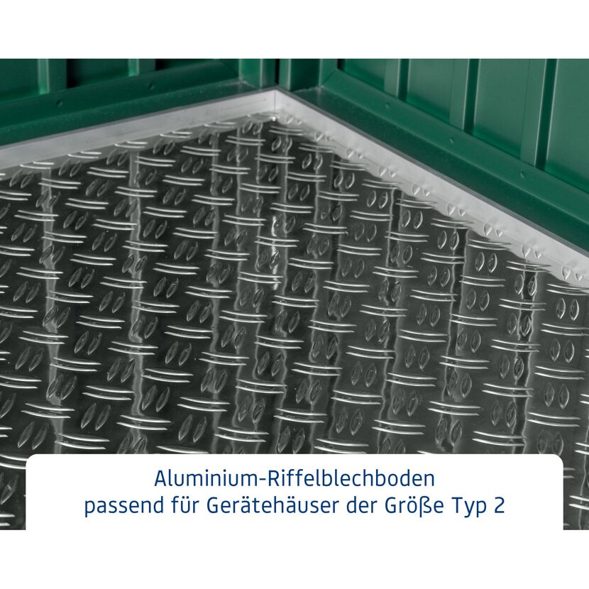 Gerätehaus Typ 2: Aluminium-Riffelblechboden