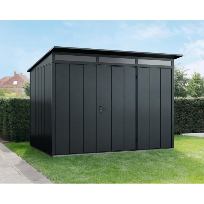 Gerätehaus 'ElegantP Typ 3' anthrazitgrau 302,8 x 238 cm, mit Einzeltür