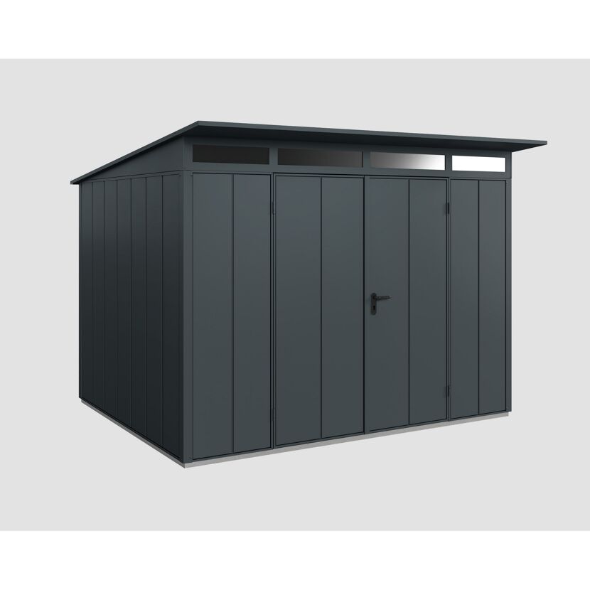 Anthrazitfarbenes Gartenhaus Ecostar GH Typ 3