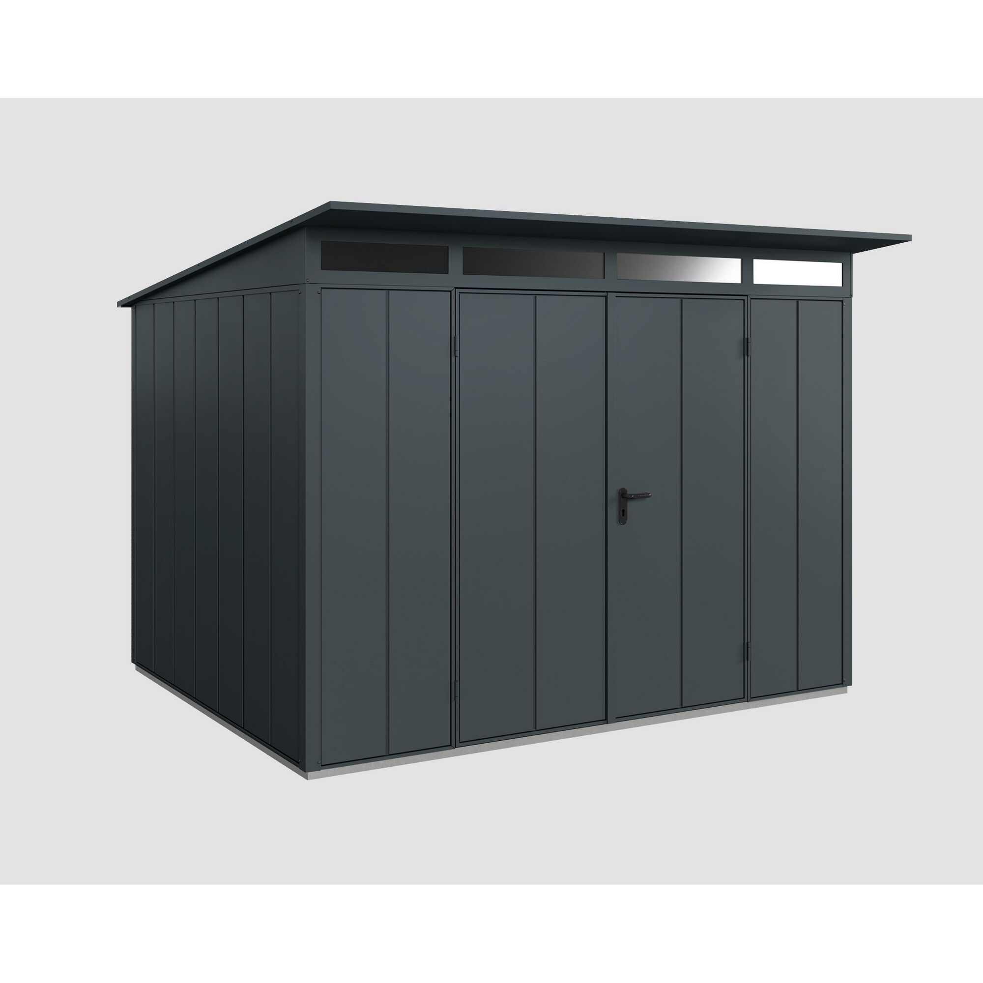 Anthrazitfarbenes Gartenhaus Ecostar GH Typ 3