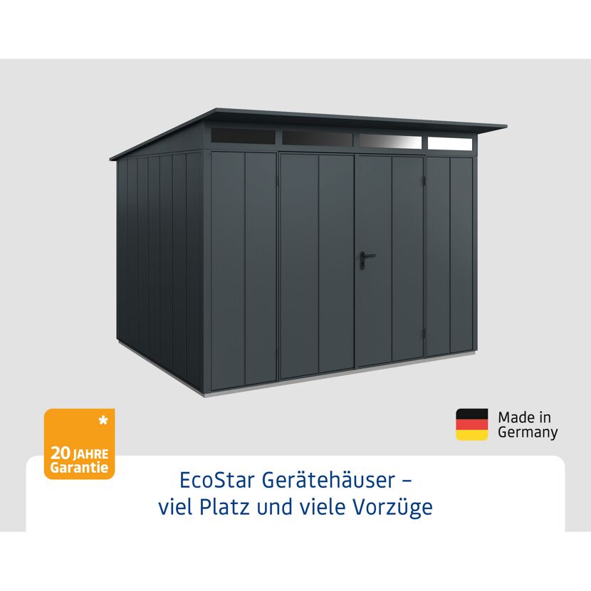 Anthrazitfarbenes EcoStar Gerätehaus