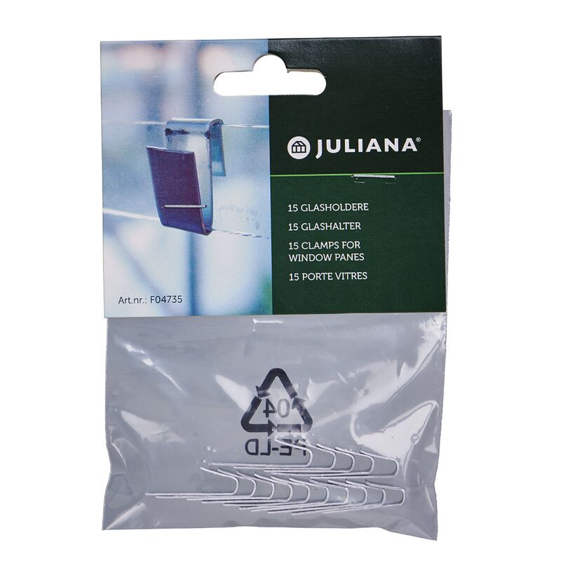 Juliana 15 Glashalter für Fensterscheiben