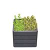 Hochbeet ERGO QUADRO S 50 Stone mit Kräutern und Gemüse bepflanzt